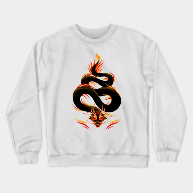 Chinese dragon lunar new year Crewneck Sweatshirt by eternalshadeart